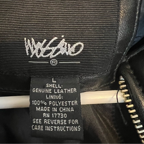 Mossimo Womens Black 100% Leather Moto Jacket Zippers Sz L Soft Biker Motorcycle - Picture 15 of 16